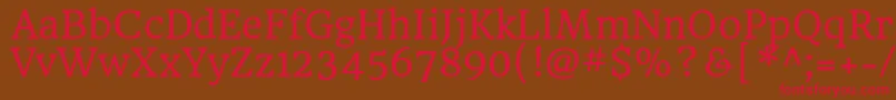 HeadlandoneRegular Font – Red Fonts on Brown Background