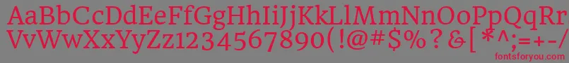 HeadlandoneRegular Font – Red Fonts on Gray Background