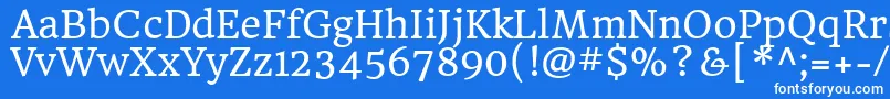 フォントHeadlandoneRegular – 青い背景に白い文字