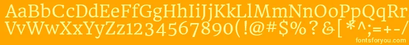 HeadlandoneRegular Font – Yellow Fonts on Orange Background