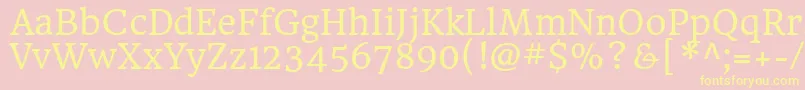 HeadlandoneRegular Font – Yellow Fonts on Pink Background