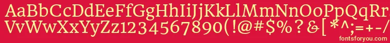 HeadlandoneRegular Font – Yellow Fonts on Red Background