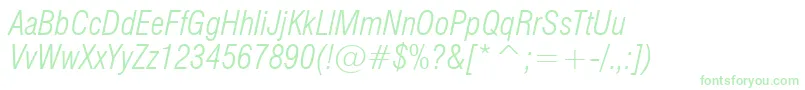 Swiss721LightCondensedItalicBt Font – Green Fonts