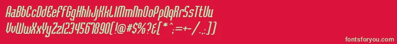 Bacci Font – Green Fonts on Red Background