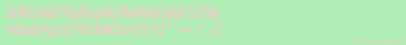 Bacci Font – Pink Fonts on Green Background