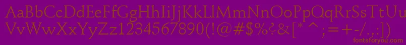 SchneidlerBt Font – Brown Fonts on Purple Background