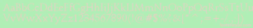 SchneidlerBt Font – Pink Fonts on Green Background