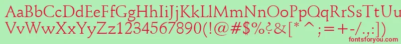 SchneidlerBt Font – Red Fonts on Green Background