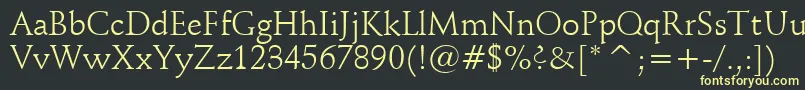 SchneidlerBt Font – Yellow Fonts on Black Background