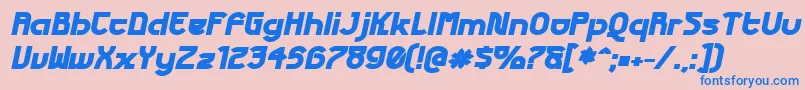 fuente FuturexPhatItalic – Fuentes Azules Sobre Fondo Rosa