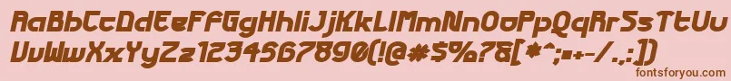 FuturexPhatItalic Font – Brown Fonts on Pink Background