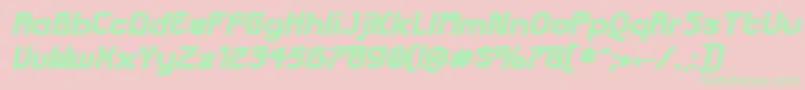 FuturexPhatItalic Font – Green Fonts on Pink Background