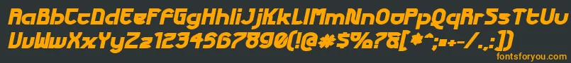 FuturexPhatItalic Font – Orange Fonts on Black Background