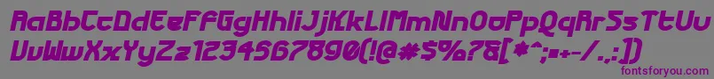 FuturexPhatItalic Font – Purple Fonts on Gray Background