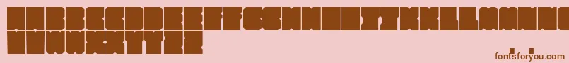 Subsquare-Schriftart – Braune Schriften auf rosa Hintergrund