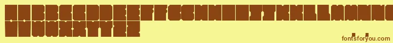 Subsquare Font – Brown Fonts on Yellow Background