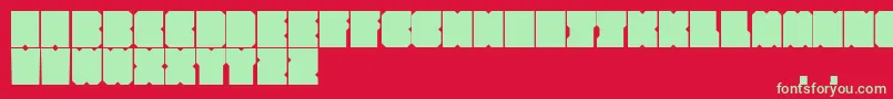 Fonte Subsquare – fontes verdes em um fundo vermelho