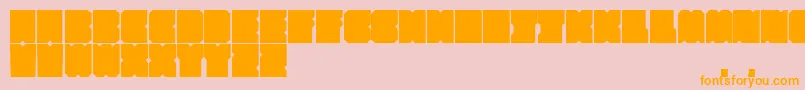 Czcionka Subsquare – pomarańczowe czcionki na różowym tle