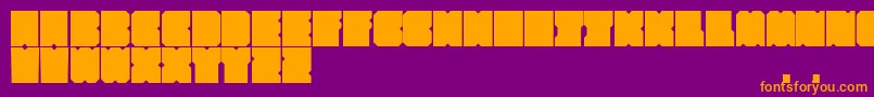 Subsquare Font – Orange Fonts on Purple Background