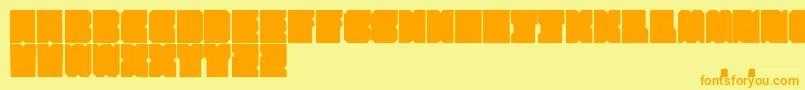 Subsquare Font – Orange Fonts on Yellow Background
