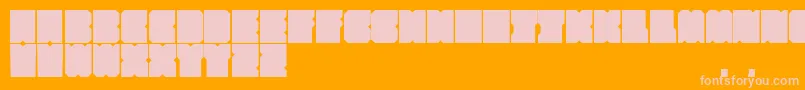 fuente Subsquare – Fuentes Rosadas Sobre Fondo Naranja