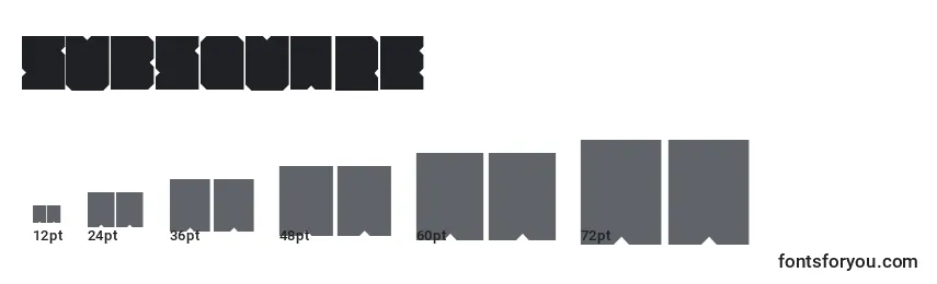 Subsquare Font Sizes