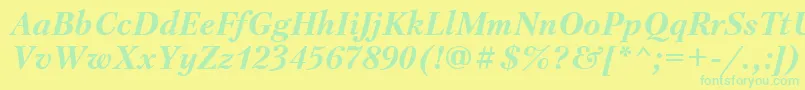 Ptr4 Font – Green Fonts on Yellow Background