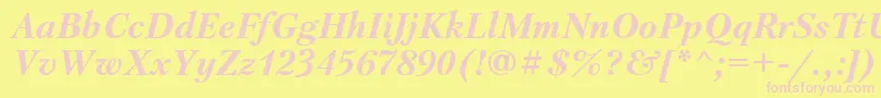 Ptr4 Font – Pink Fonts on Yellow Background