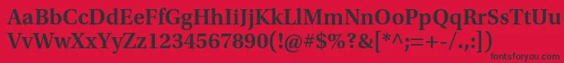 UtopiastdSemibold Font – Black Fonts on Red Background