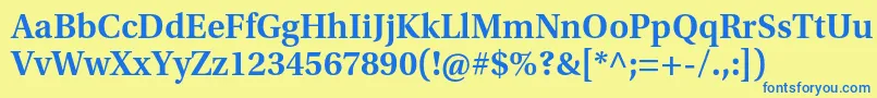 UtopiastdSemibold Font – Blue Fonts on Yellow Background