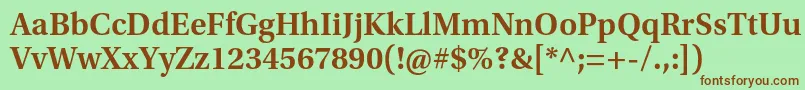 UtopiastdSemibold Font – Brown Fonts on Green Background