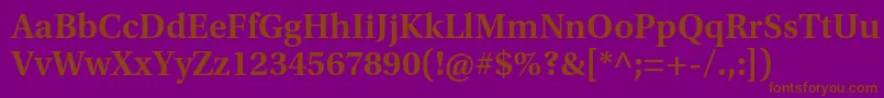 UtopiastdSemibold Font – Brown Fonts on Purple Background