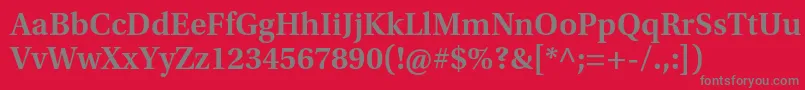UtopiastdSemibold Font – Gray Fonts on Red Background