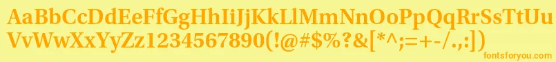 UtopiastdSemibold Font – Orange Fonts on Yellow Background