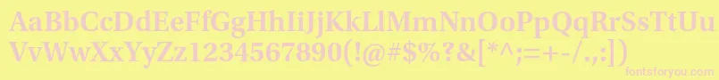 UtopiastdSemibold Font – Pink Fonts on Yellow Background