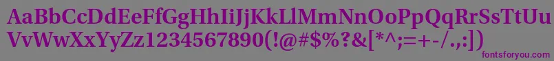 UtopiastdSemibold Font – Purple Fonts on Gray Background