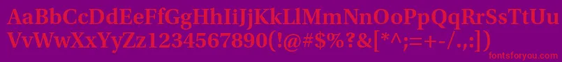 UtopiastdSemibold Font – Red Fonts on Purple Background