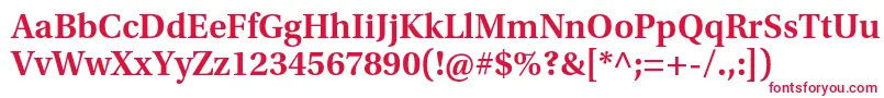 UtopiastdSemibold Font – Red Fonts on White Background
