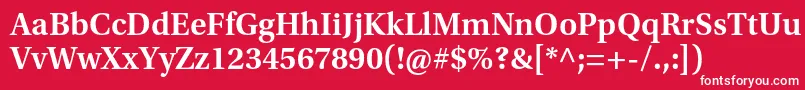 UtopiastdSemibold Font – White Fonts on Red Background