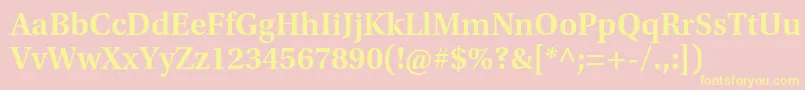 UtopiastdSemibold Font – Yellow Fonts on Pink Background