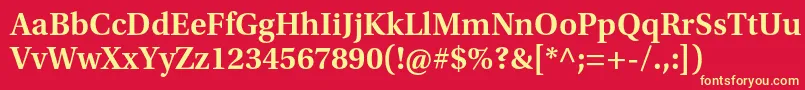 UtopiastdSemibold Font – Yellow Fonts on Red Background