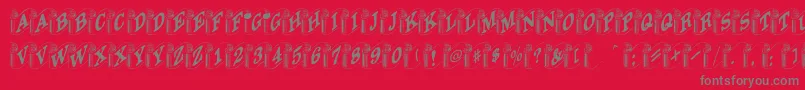Heraldic Font – Gray Fonts on Red Background