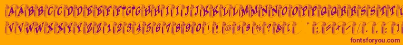 Шрифт Heraldic – фиолетовые шрифты на оранжевом фоне