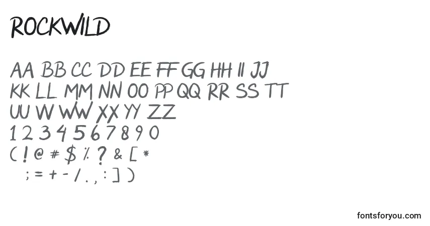Fuente Rockwild - alfabeto, números, caracteres especiales