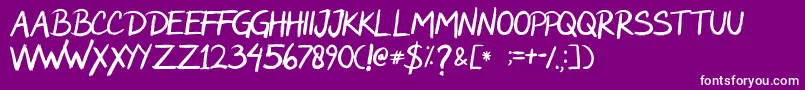 Rockwild-fontti – valkoiset fontit violetilla taustalla