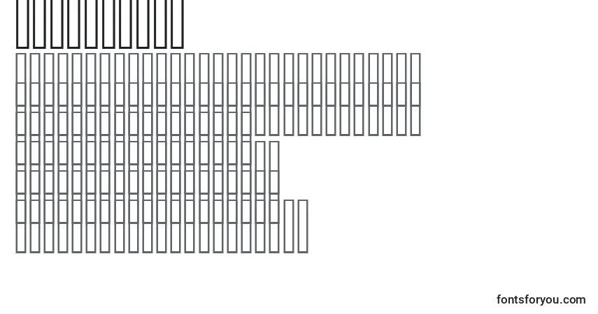 Uzrastenie-fontti – aakkoset, numerot, erikoismerkit