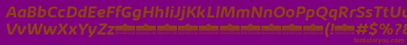 KabrioBoldItalicTrial Font – Brown Fonts on Purple Background