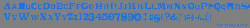 PonchoviaRegular Font – Blue Fonts on Gray Background