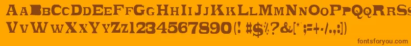 PonchoviaRegular Font – Brown Fonts on Orange Background