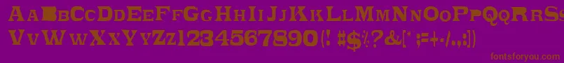 PonchoviaRegular Font – Brown Fonts on Purple Background